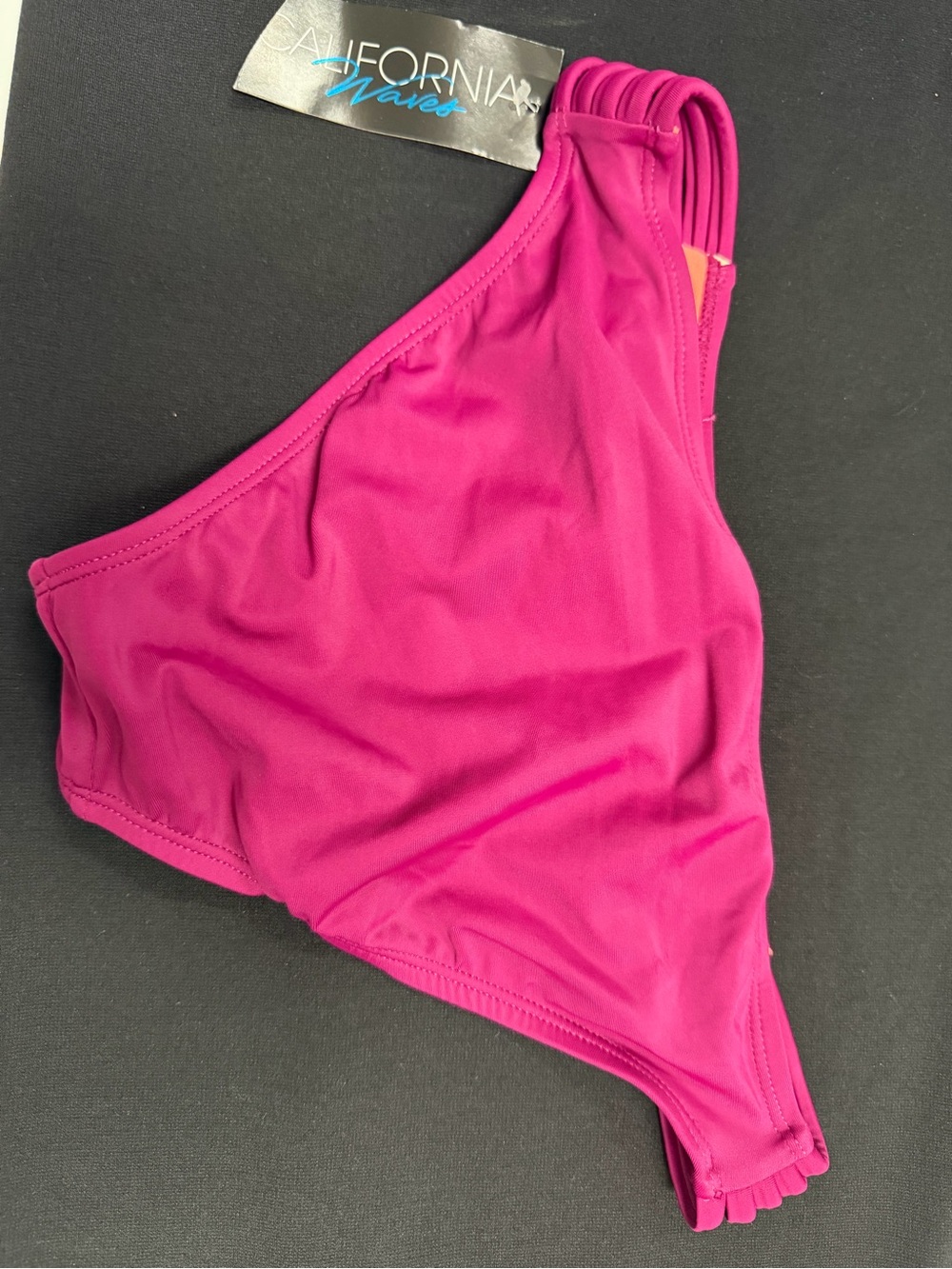 California Waves Hot Pink One-Shoulder Swim Bike Shorts
